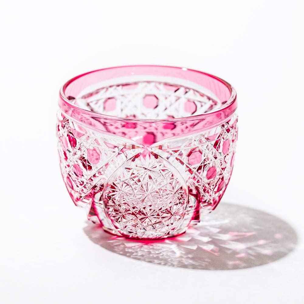 江戸切子の店 華硝 籠目 糸菊つなぎ紋 【最高級 デザートカップ】