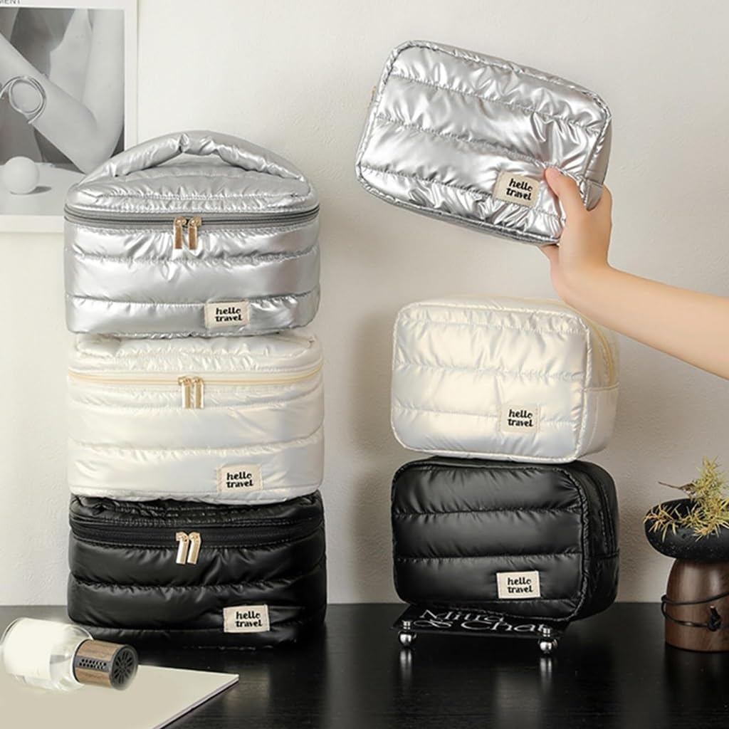 Bolsas de Lavado, Bolsa for brochas de Maquillaje de Gran Capacidad, Bolsa de artículos de tocador de Mano for Mujer, Resistente al Agua Plegable(Style 4)