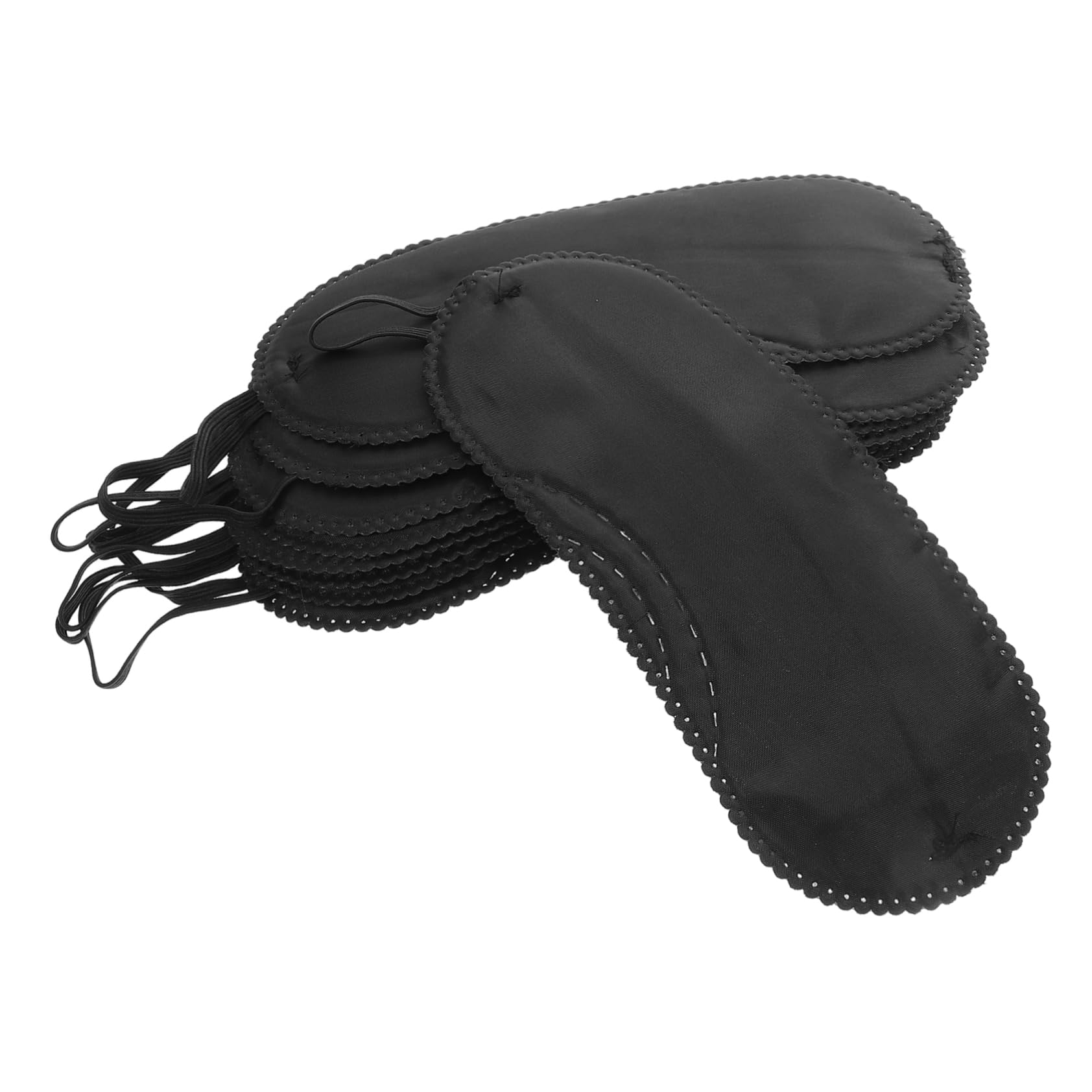 12 Pezzi Maschera per Gli Occhi da Gioco in Tessuto Morbido Regolabile per Party E Riunioni Familiari Design Unico per Atmosfera di Gioco Nero 18.5X7.5Cm