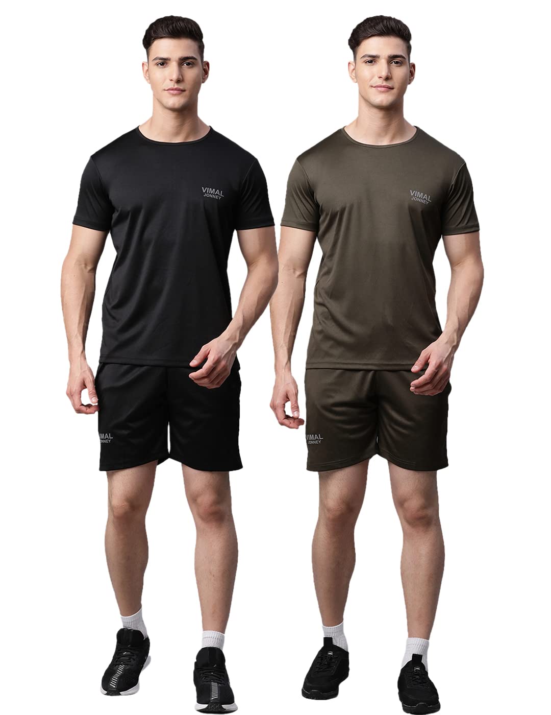 mack jonney Polyester Blend MACK Jonnney Dryfit Solid Lycra Tracksuit Co-Ord Sets For Men (Pack Of 2)-Dryfit_T_D11_Blu_Olv_04-P-picture-12