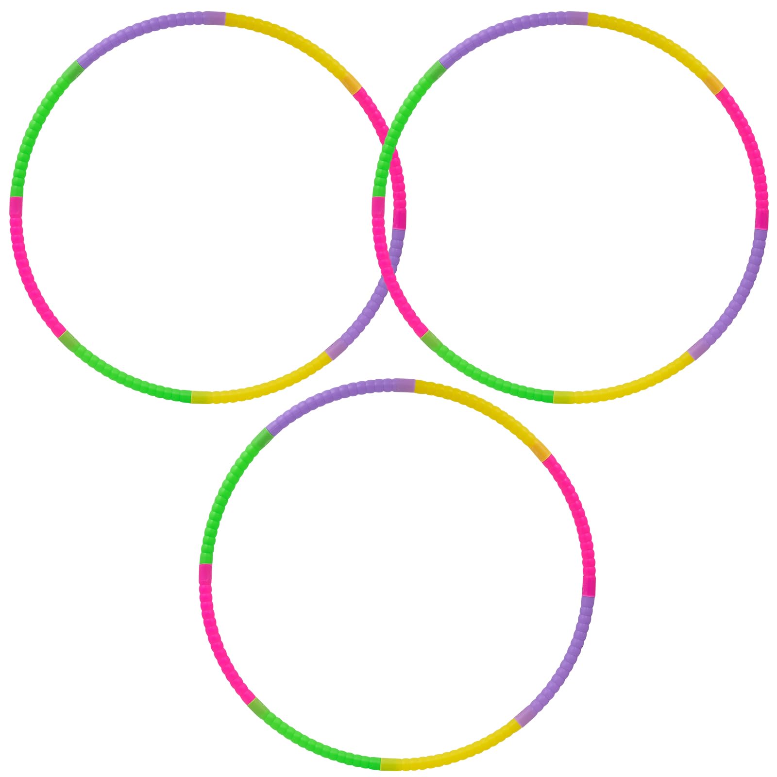 3PCS Detachable Hula Hoops Set – Adjustable 7-Section Hoops for Teens