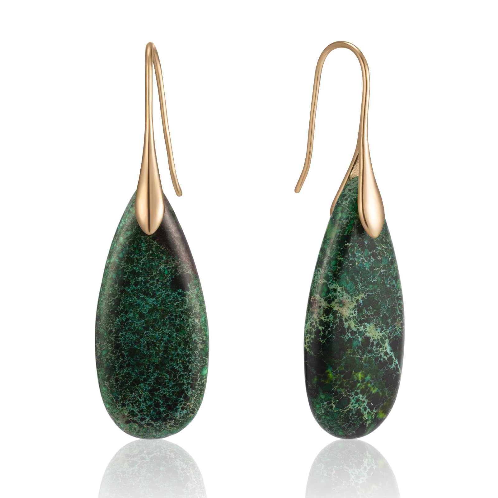 Stone Fishhook Dangle Drop Earrings Statement Earrings for Women Stone