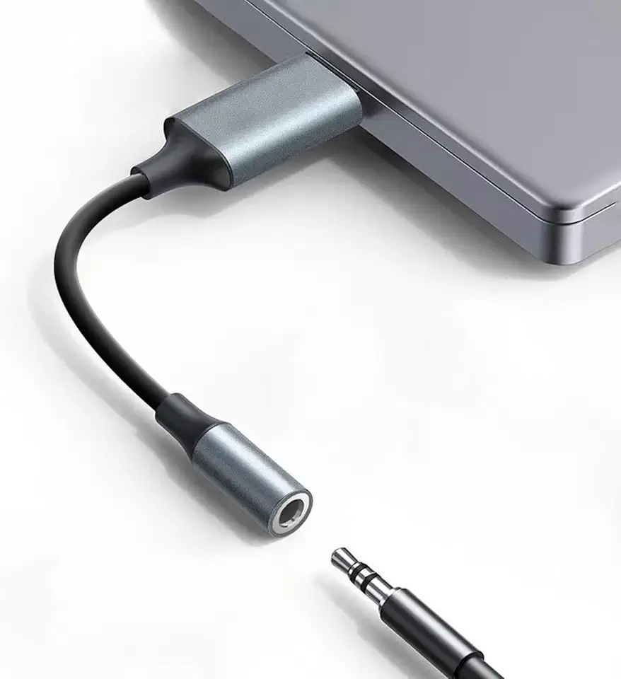 Placa de som externa USB para adaptador fêmea de 3,5 mm - Conversor de áudio plug-and-play para fones de ouvido, PC, laptop, PS4/PS5, desktop