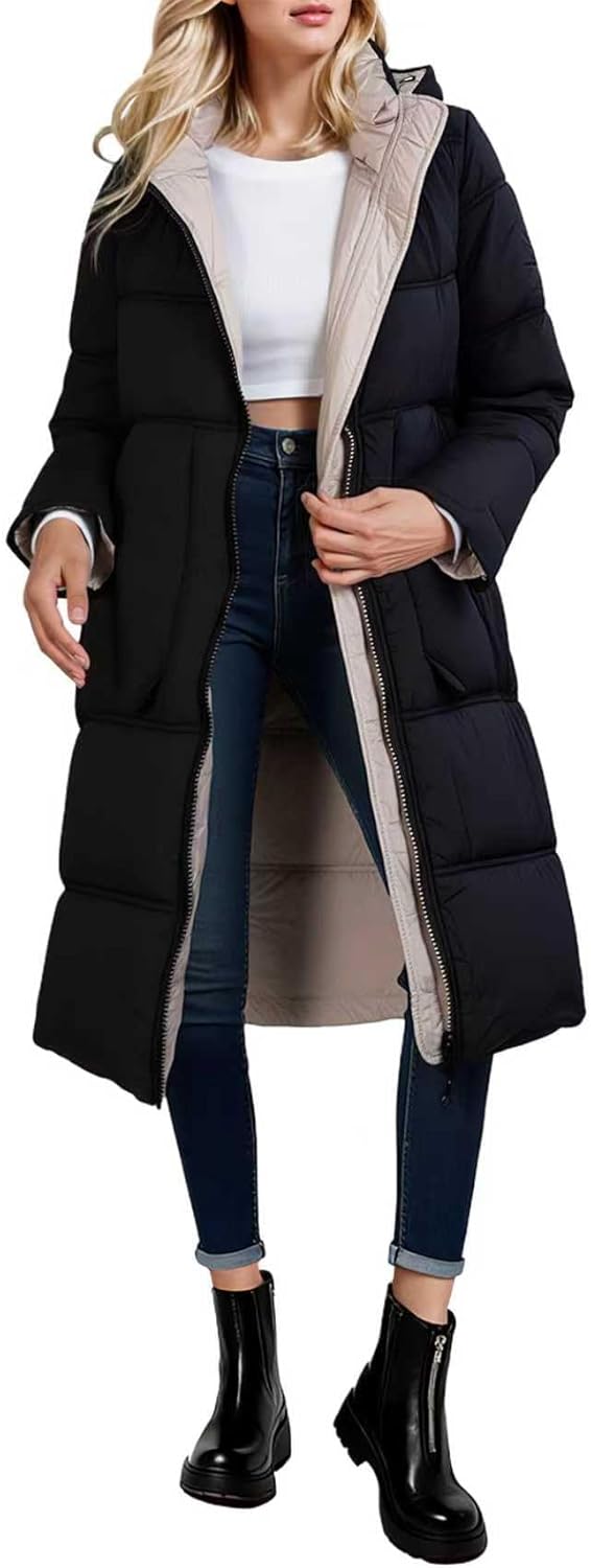 Bellivera Womens Diamond Quilted Lightweight Puffer Jacket Spring and Winter Padded Coat with Hood