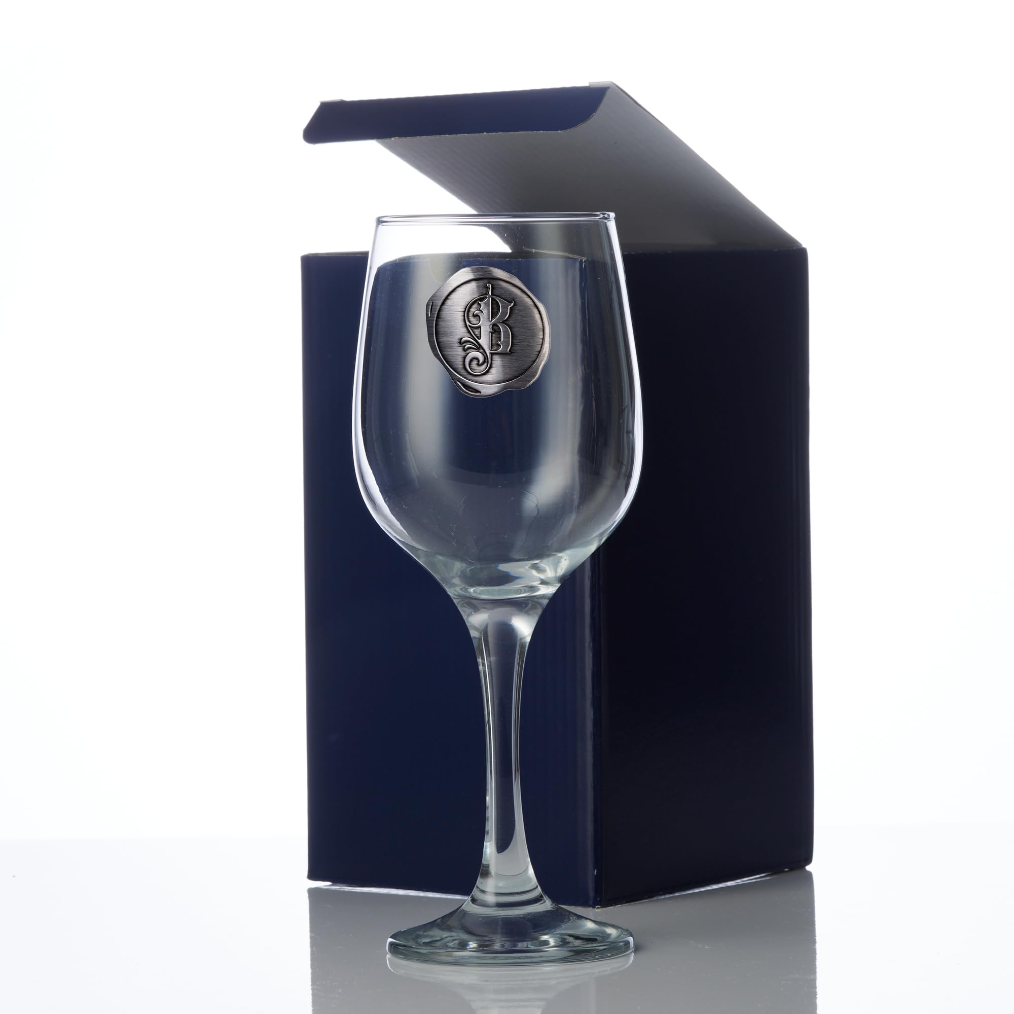 ukgiftstoreonline Personal Gift Initial Letter Wine Glass Birthday Christmas Anniversary for Her