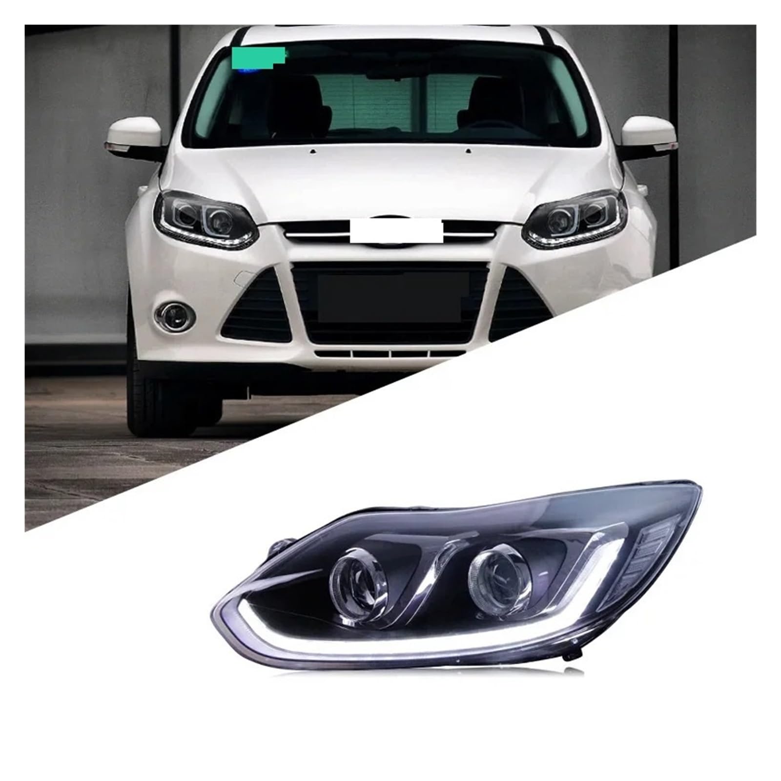 Conjuntos de Faros Delanteros para Focus 2012 2013 2014, Conjuntos de Luces LED para automóviles, Faros antiniebla, Luces diurnas (DRL), Luces de Freno e Intermitentes.