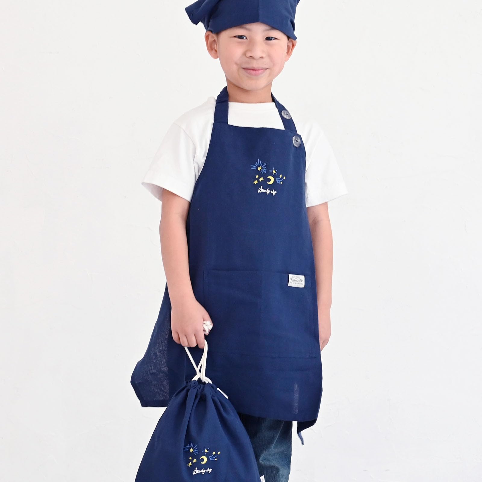 Amazon｜レップ(Rep) エプロン 三角巾 巾着袋 3点セット 子供 キッズ 