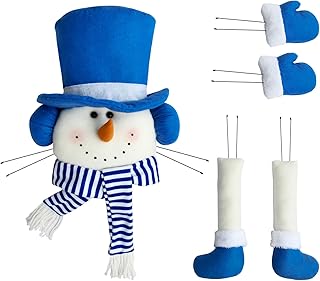 Christmas Tree Topper Cute Snowman Tree Huggers Christmas Tree Decorations Xmas Holiday Winter Wonderland Party Decoration (Dark Sapphire Blue, One Size)