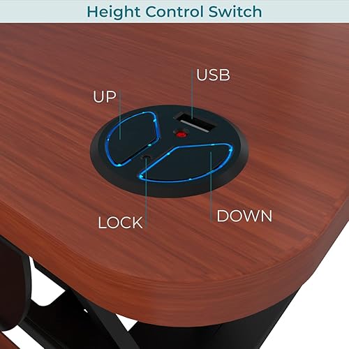 Miniatura 5 de VERSADESK PowerPro - Convertidor de escritorio de esquina de 36 x 31 pulgadas, elevador de escritorio eléctrico de altura ajustable de 36 pulgadas,