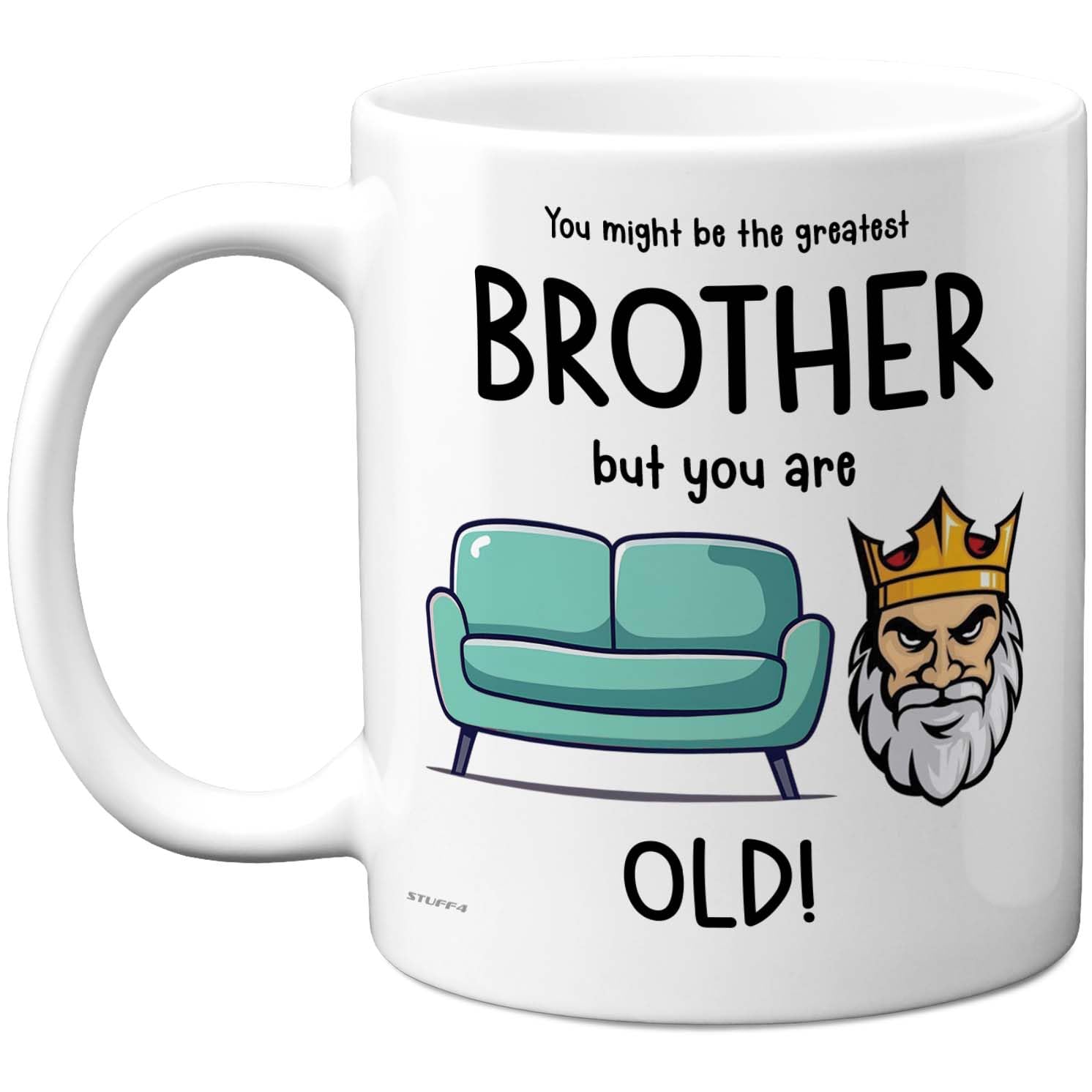 Funny Mug for Brother - Sofa King - Rude Happy Birthday Gifts for Bro Sibling from Sister Brother, Novelty Gift Presents, 11oz Ceramic Dishwasher Safe Premium Mugs