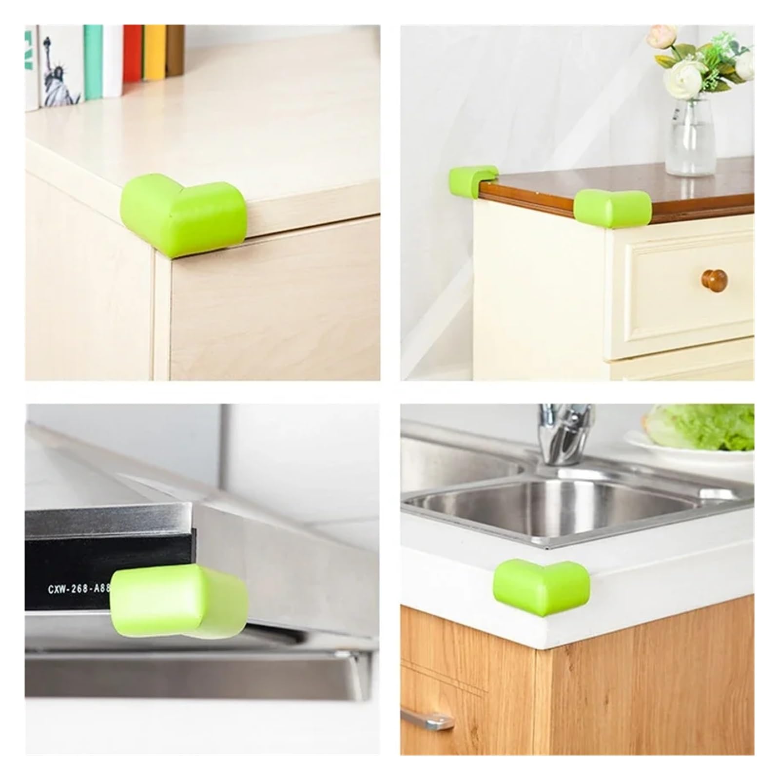 Protectores de mesa de borde de esquina, 8 piezas de protectores de goma de espuma de seguridad para niños, almohadillas de protección para muebles para evitar lesiones accidentales en casa