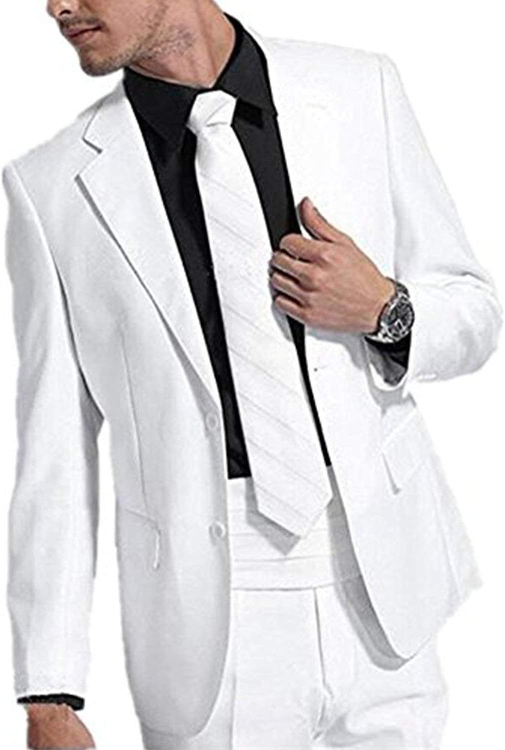 Men's Suit Blazer Jacket Notch Lapel Two Buttons Formal Coat Business Office