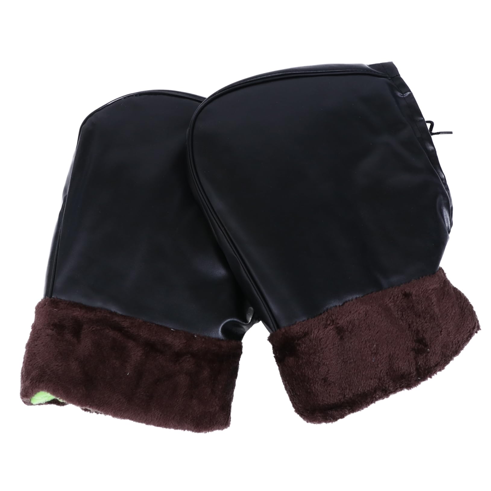 Alipis Winter Motorcycle Handlebar Gloves Thick Pu Cotton Cycling Hand Protection for Cold Weather Comfortable Warm Electric Car