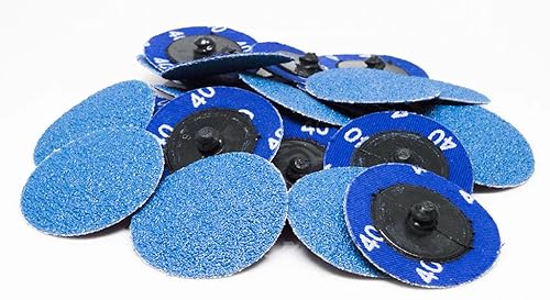 Roloc Zirconia - Discos de papel de lija de cambio rápido, 2 pulgadas, paquete de 25, 25