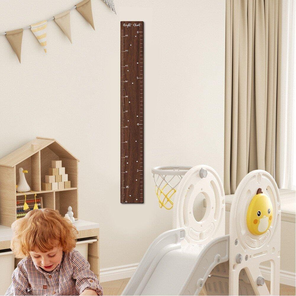 Regla de Madera para medir la Altura de los niños, medidor de Altura Duradero para decoración de Habitaciones, medidor de Pared, Adhesivo de medición