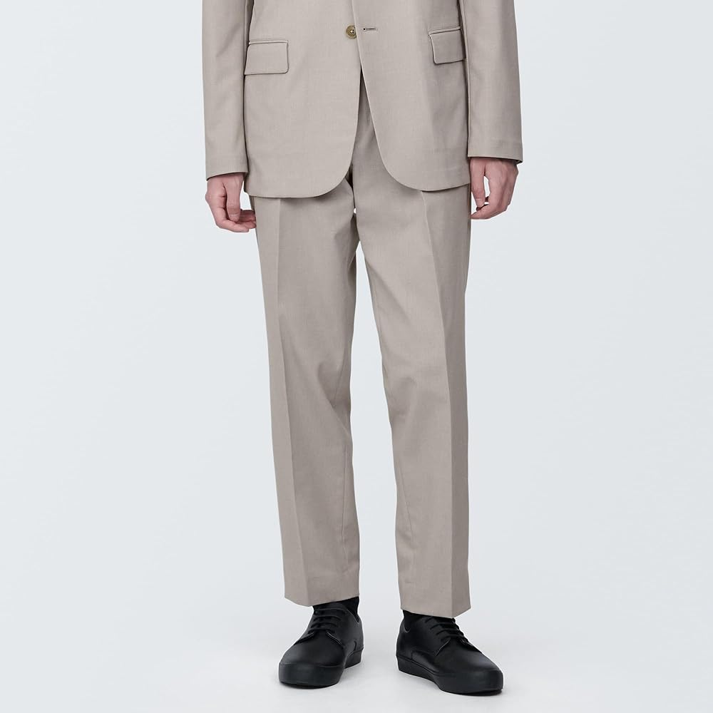 BARBATIコットンストレッチワンタック紐付き楽ちんパンツ/offwhite コットンストレッチパンツ／ワンタック/40代50代からのメンズ