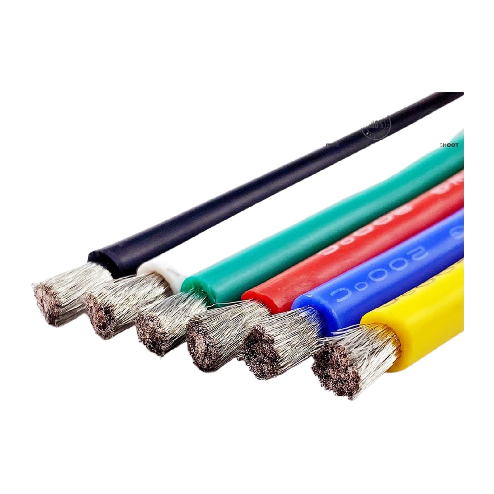 Cavi in silicone blu verde giallo bianco cavi 8awg 10awg 12awg 14awg 18awg 20awg 22awg(; yellow; 1m; 18 AWG)