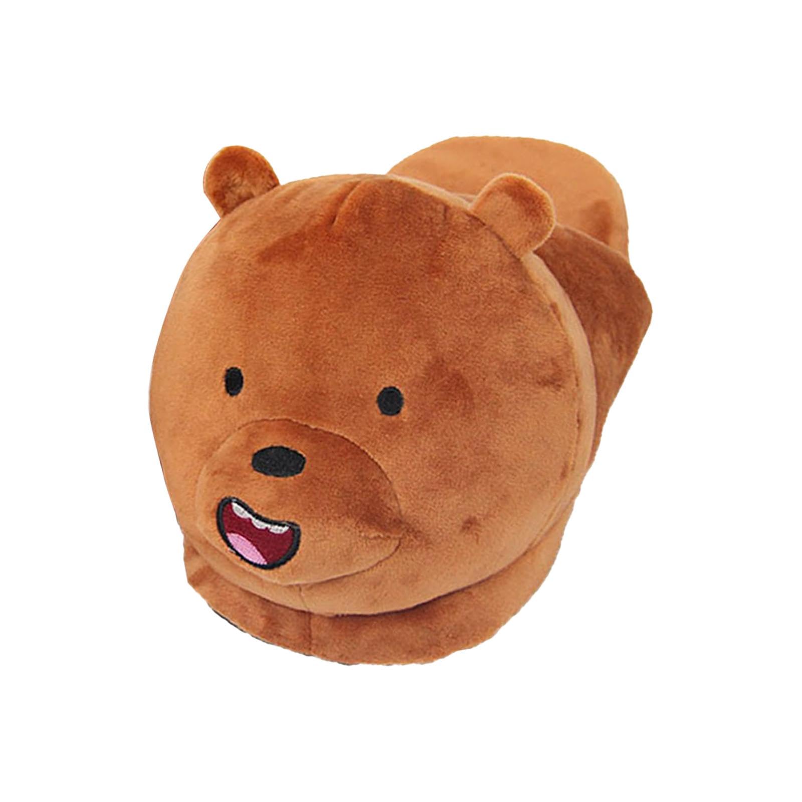 Bear Slippers Valentines Day Gift Soft Fuzzy Slippers for Bedroom Gifts Home Brown-image-35