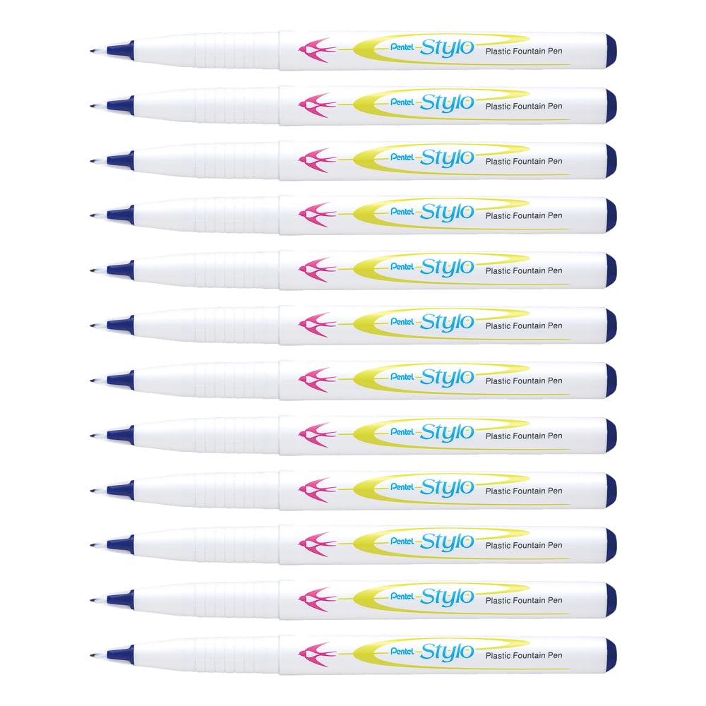 PentelStylo Fountain Pen - Blue (Pack of 12)