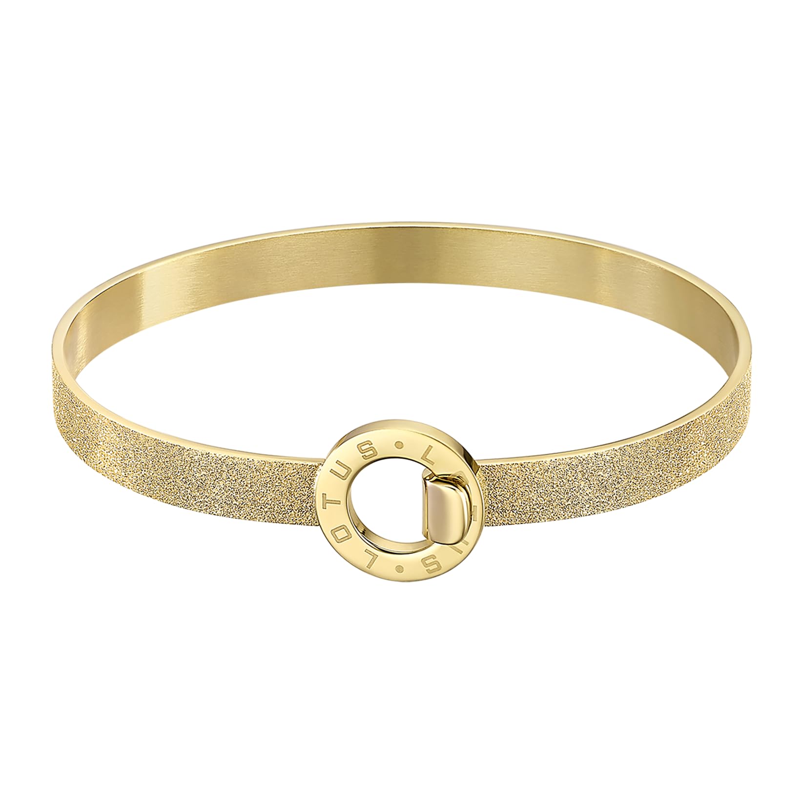 LOTUS STYLE Pulsera Acero Inoxidable Mujer LS2080-2/2 - Sofisticado Brazalete con Pulido y Acabado Refinado - Pulsera Dorada 6,1 cm - Regalo de Cumpleaños - Aniversario - Ocasiones Especiales