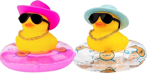 wonuu Pato de goma para automóvil, 2 unidades, decoración de tablero de automóvil, accesorios de decoración de tablero de automóvil, accesorios de