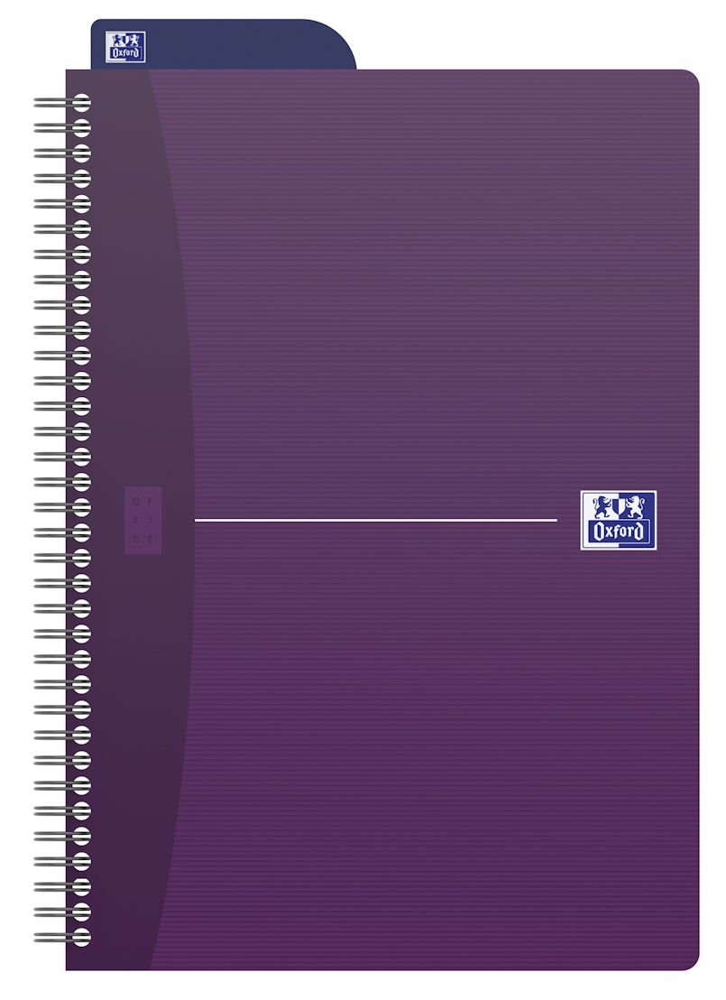 Oxford Cuaderno de espiral B5, cuadriculado, 180 páginas, 4 colores, 5 unidades