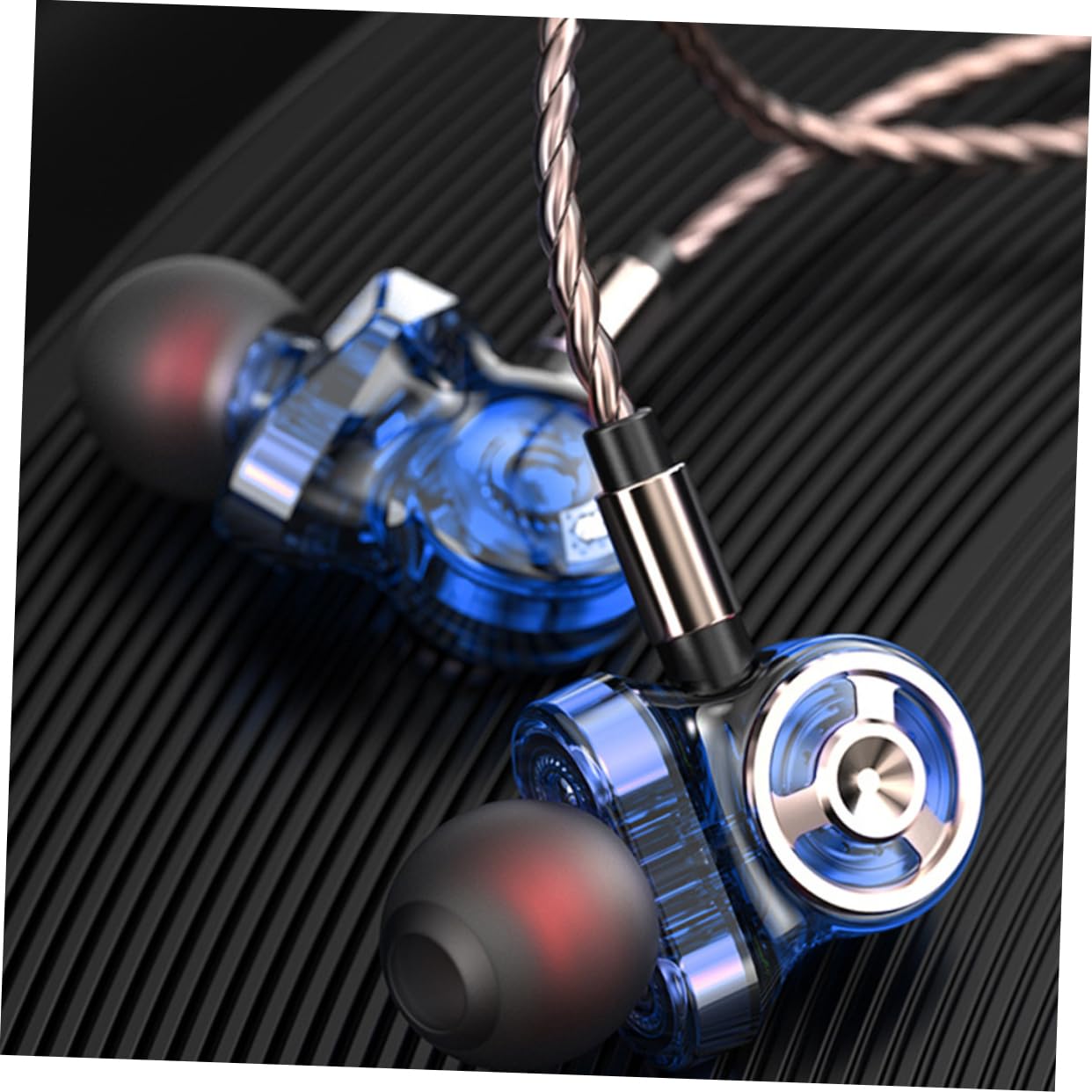 OSALADI 2piezas Auriculares con Cable De Estéreo De Metal con Micrófono Diseño Ergonómico y Sonido Balanceado Música y Películas Auriculares Deportivos con Graves