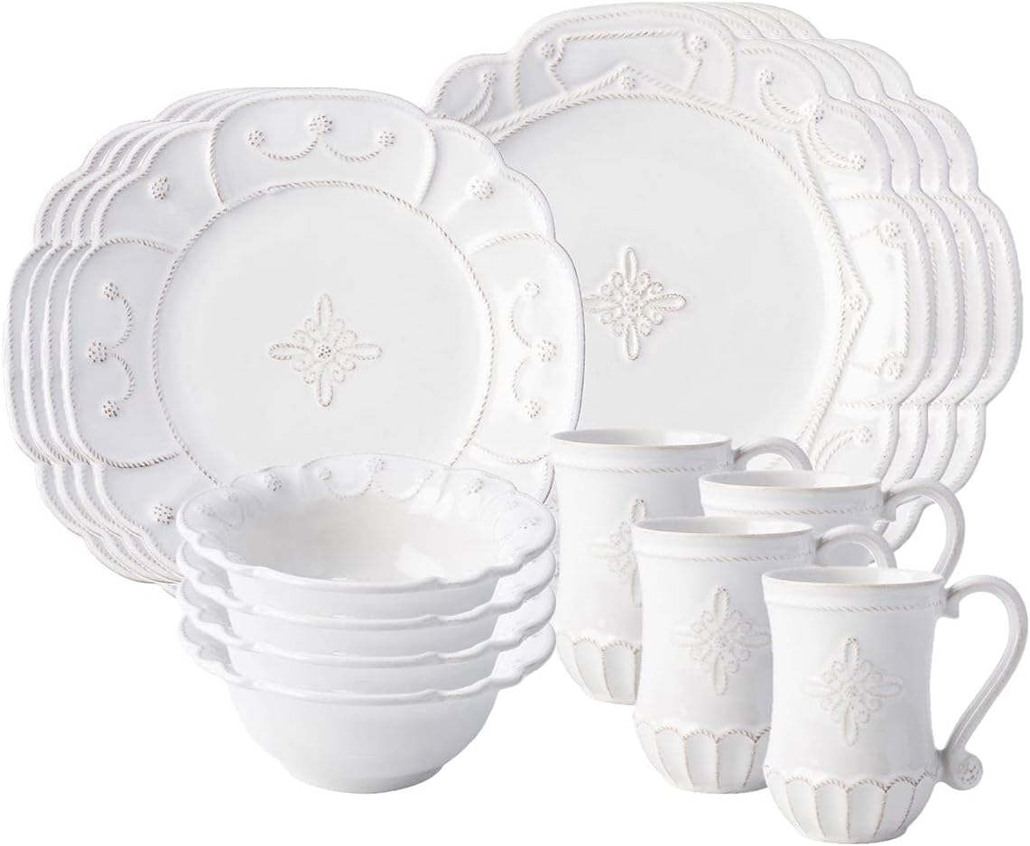 Juliska Jardins Du Monde 16pc Setting - Whitewash
