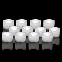 Vista 10 de iZAN 24 PCS velas de té LED sin llama, funcionan con baterías, velas votivas pequeñas eléctricas parpadeantes falsas para decoraciones de bodas