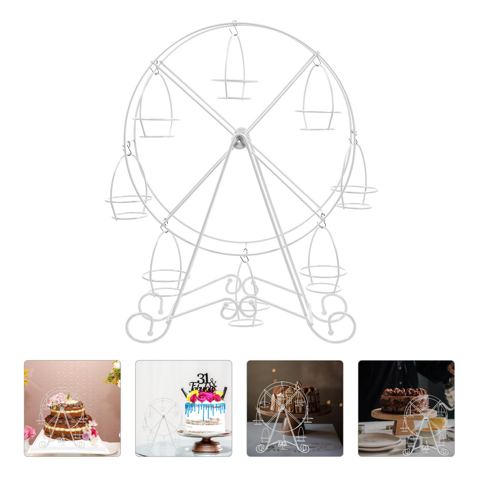 Supporto da per in a Bianco e Cupcake Ferro Design e Pratico Vassoio Portata Feste di Matrimonio per Dolci