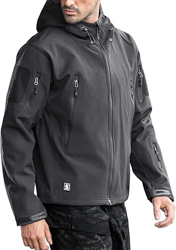 FREE SOLDIER - Chaqueta táctica militar con capucha para hombre, de revestimiento suave, impermeable, para exteriores