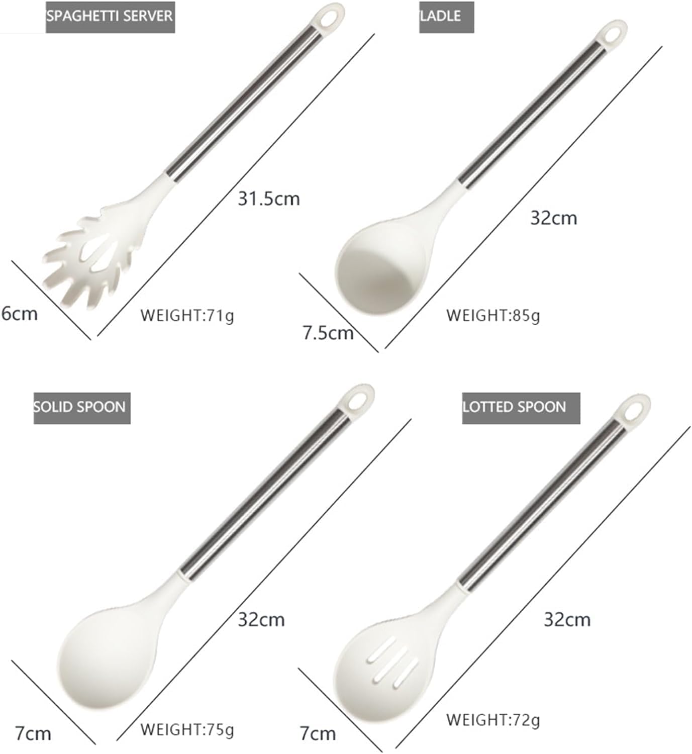 Juego de Utensilios de Cocina, Utensilios Cocina, Juego de espátula de silicona antiadherente de 23 piezas for utensilios de cocina antiadherentes aptos for lavavajillas con mango de acero inoxidable