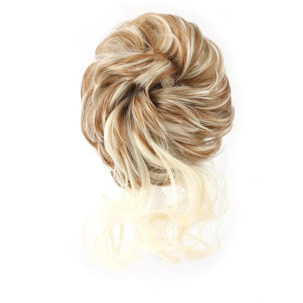 Panino per Capelli disordinato Chignon Sintetico Riccio e spettinato con Elastico, Coda di Cavallo in Fibra Sintetica Parrucchino a Coda di Cavallo per l'uso Quotidiano(27T613)