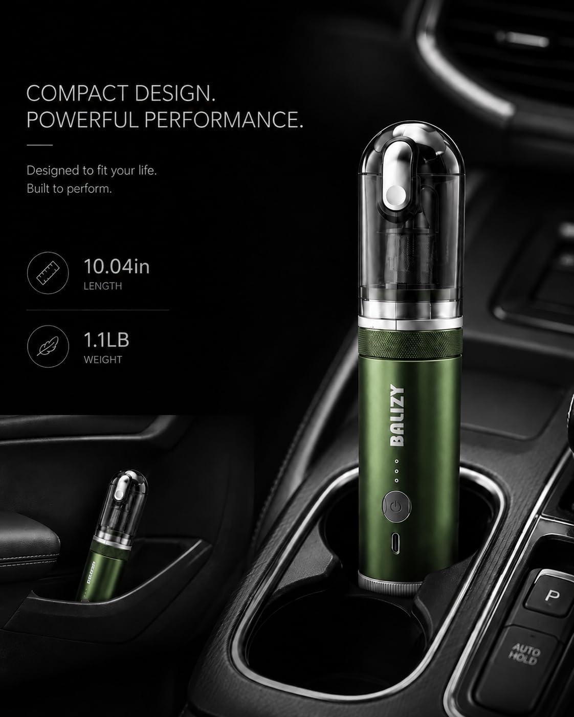 Handheld Vacuum，4-in-1 Cordless Car Vacuum Cleaner&Air Blower,Green