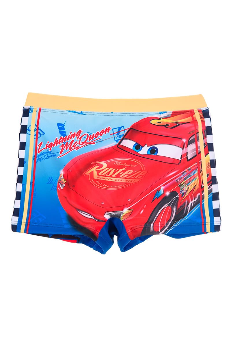 Disney Pixar Cars Bañador para Niño, Shorts de Baño Boxer, Bañador de Natación Infantil, Tallas 3 a 6 Años