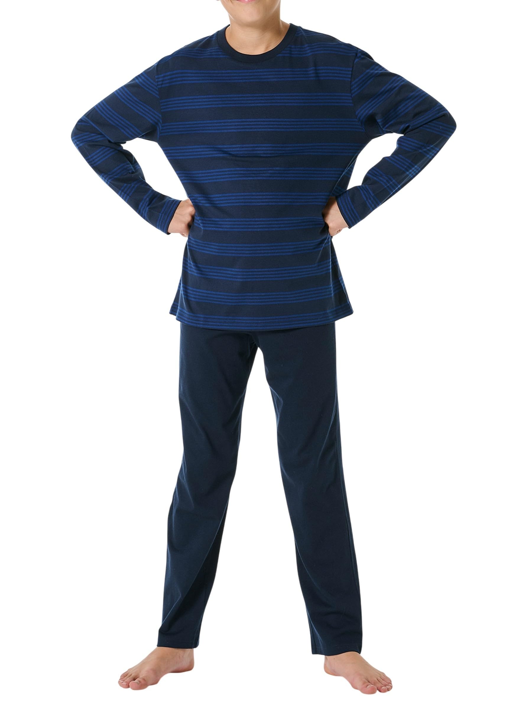 Schiesser Jungen Schlafanzug Set Lang - 100% Organic Bio Baumwolle - Größe 140 bis 176 Set di Pigiama Bambini e Ragazzi