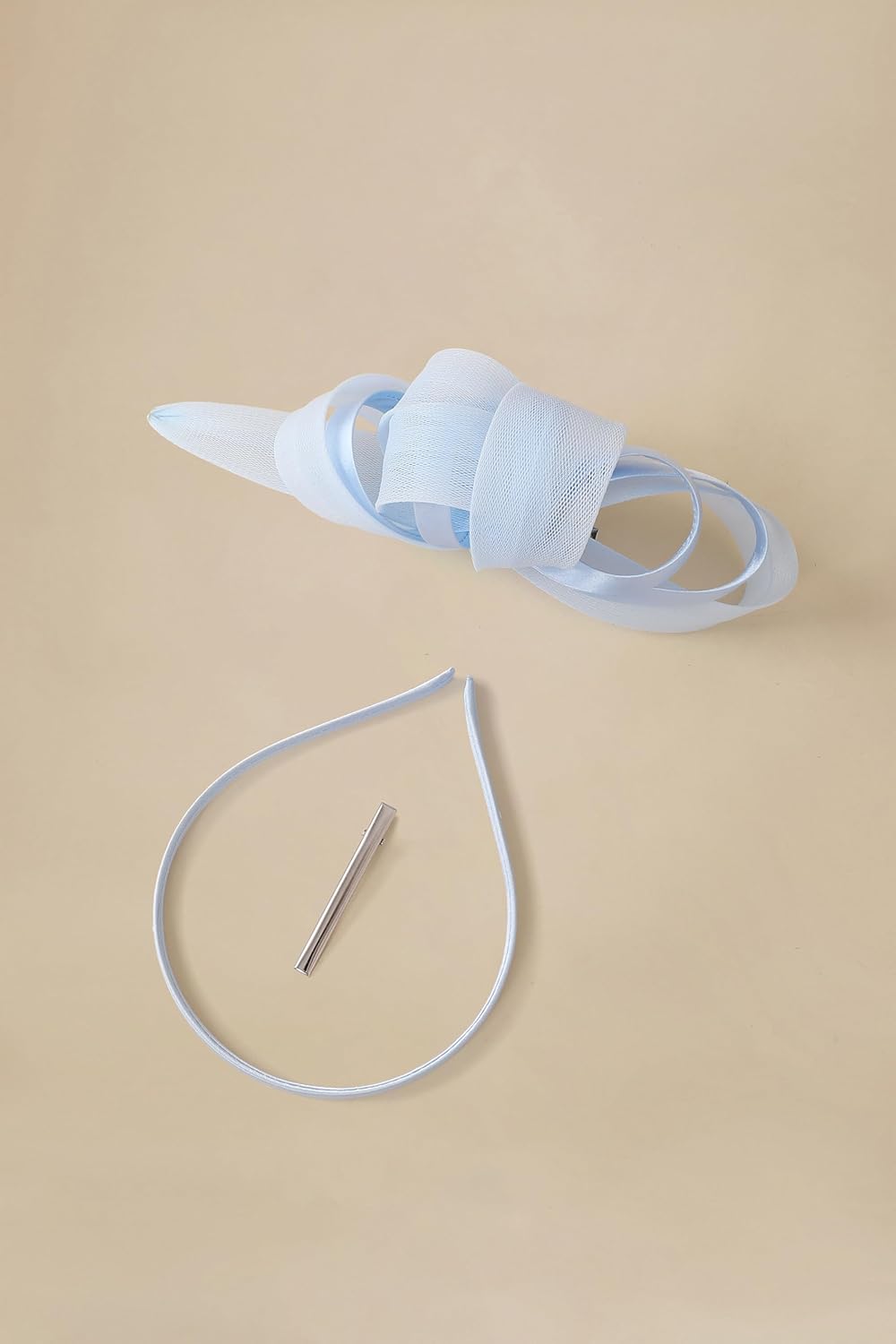 BABEYOND Fascinator Hats for Women - Tea Party Kentucky Ribbon Headband Derby Bridal Wedding Tulle Headpiece with Hair Clip - Image 3