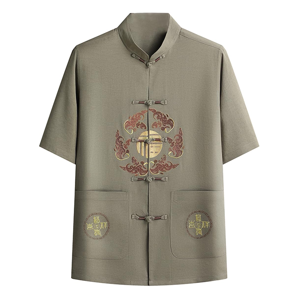 Costume Tang Chinois respirant veste manches courtes d'été pour entraînement de Kung Fu