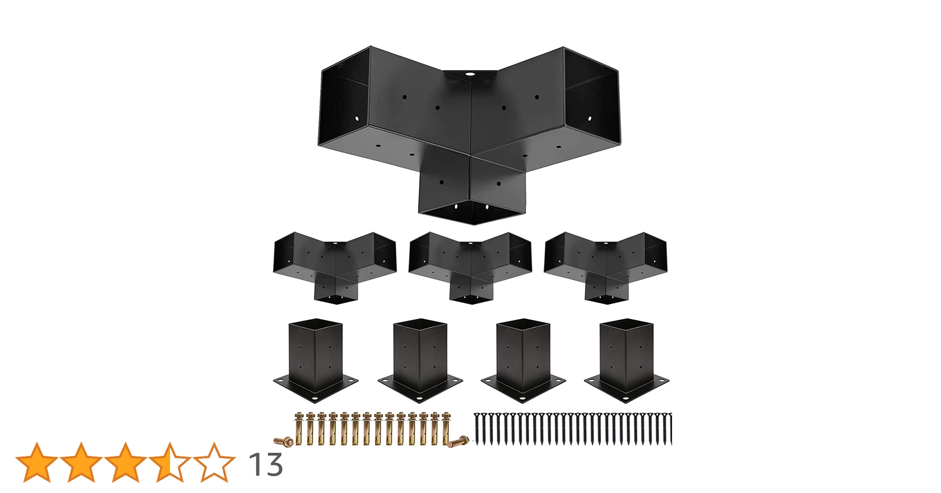 Amazon | パーゴラブラケットキット、4×4インチの高さのある木製