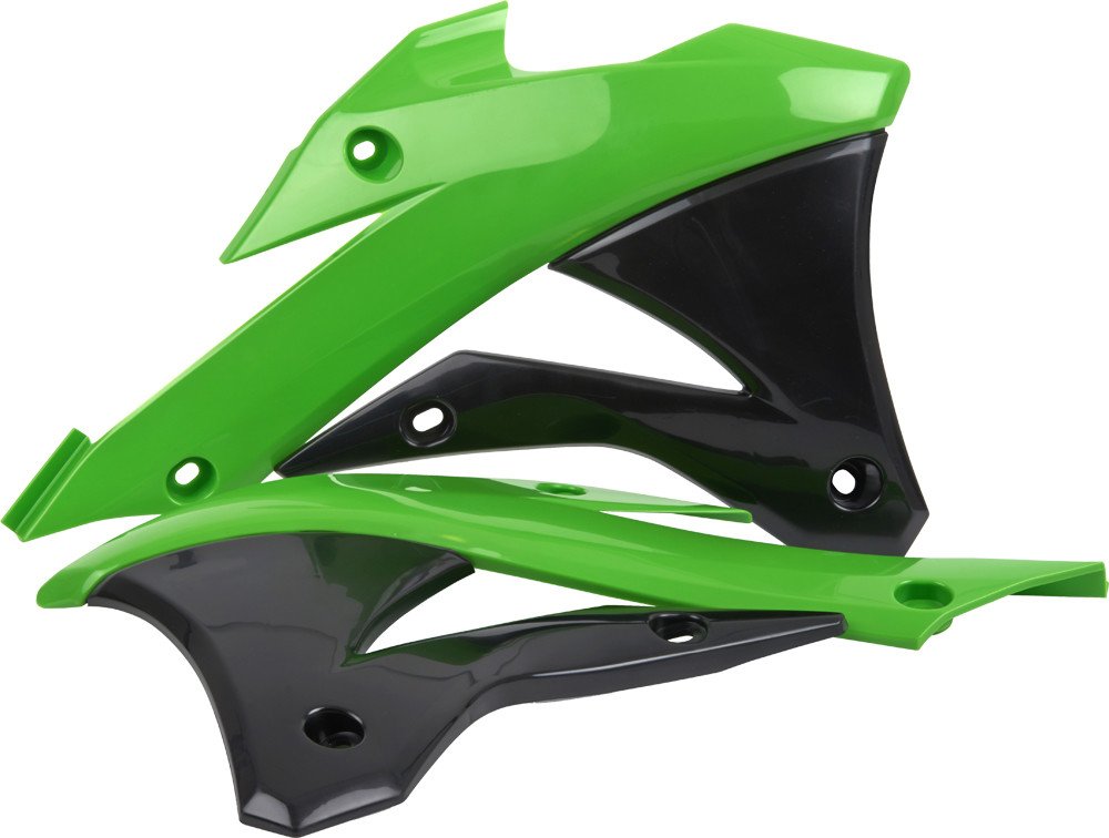 Polisport 8417300001 - Copriradiatore Robusti E Durevoli Compatibile Con Le Moto Kawasaki A Colori Verde/Nero - 4