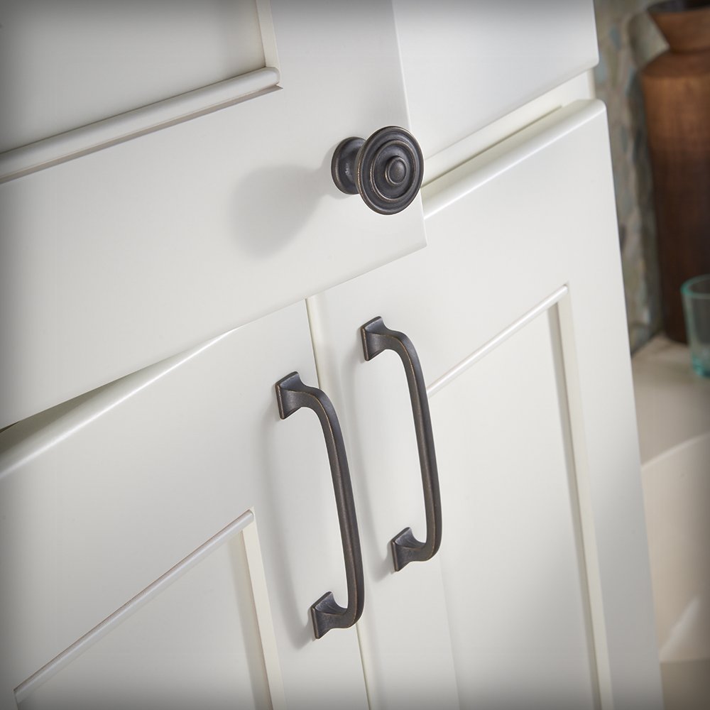 Franklin Brass P29613K-WCN-B 4" (102mm) Square Feet Pull, Warm Chestnut - Image 2