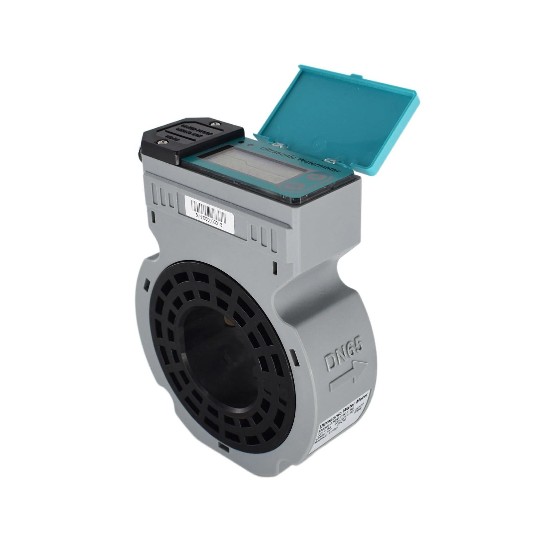 Przepływomierz, wodomierz, Licznik Wody Ultradźwiękowy Zasilany Bateryjnie DN50 DN65 DN80 DN100 DN125 DN150mm RS485 Cyfrowy Przepływomierz IP68 Typu Kanapkowego(DN65)