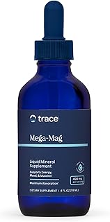 Trace Minerals Mega-Mag - Liquid Magnesium Supplement for Vitality & Energy Support - Muscle, Bone & Nerve Health - Natural Daily Drops - Non-GMO, Vegan & Gluten-Free - 4 fl oz (30 Servings)