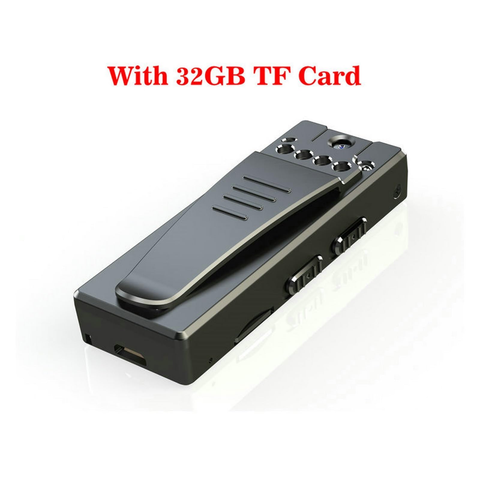 Macchina fotografica d'azione Mini videocamera portatile HD 1080P Videocamere DVR Videocamere digitali Visione notturna Registrazione in loop Videoregistratore Pocket Sport Cam(With 32GB TF Card)