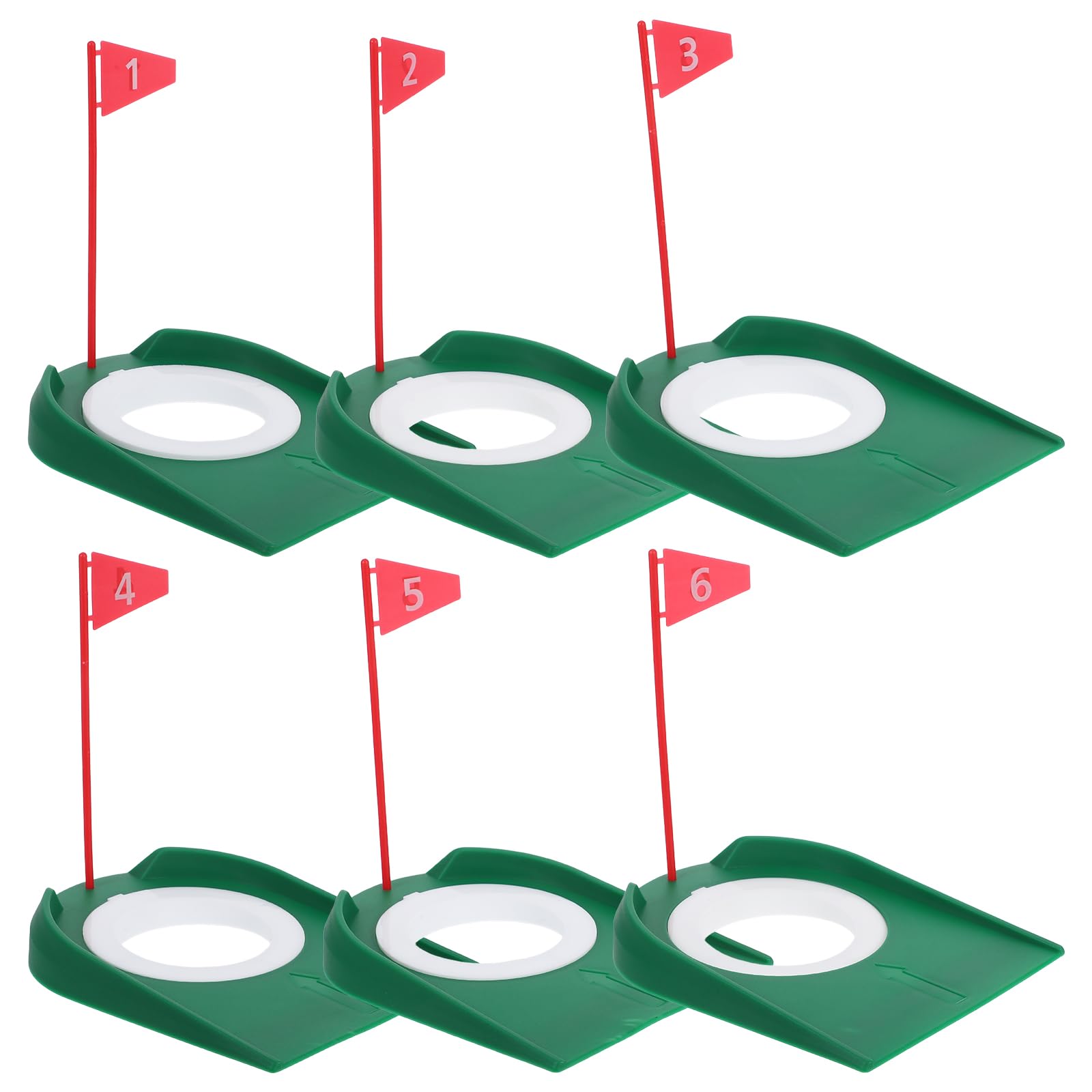 Entrenador de Putting de Golf de Plástico, 6 Piezas