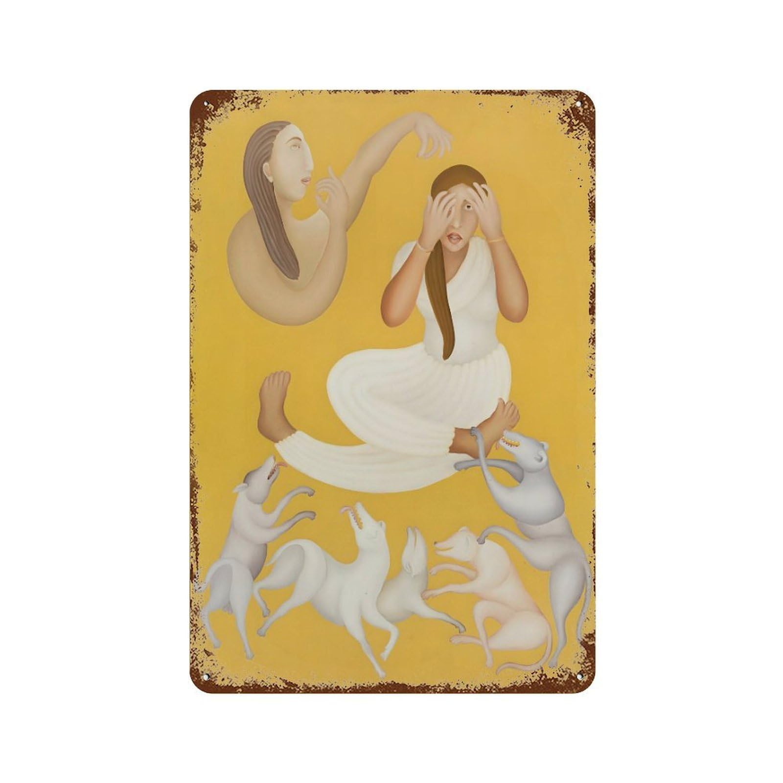 xiaoxiaoshen Indian Painter Manjit Bawa (3) Wall Decor Art Metal Tin Poster Modern Home Decor Art Home Bar Shop Decorations Vintage Sign 30x20cm