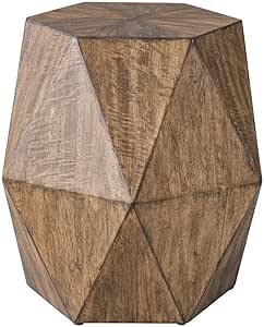 Uttermost Volker - Geometric Accent Table-18 Inches Tall and 18 Inches Wide-Burnished Honey Finish