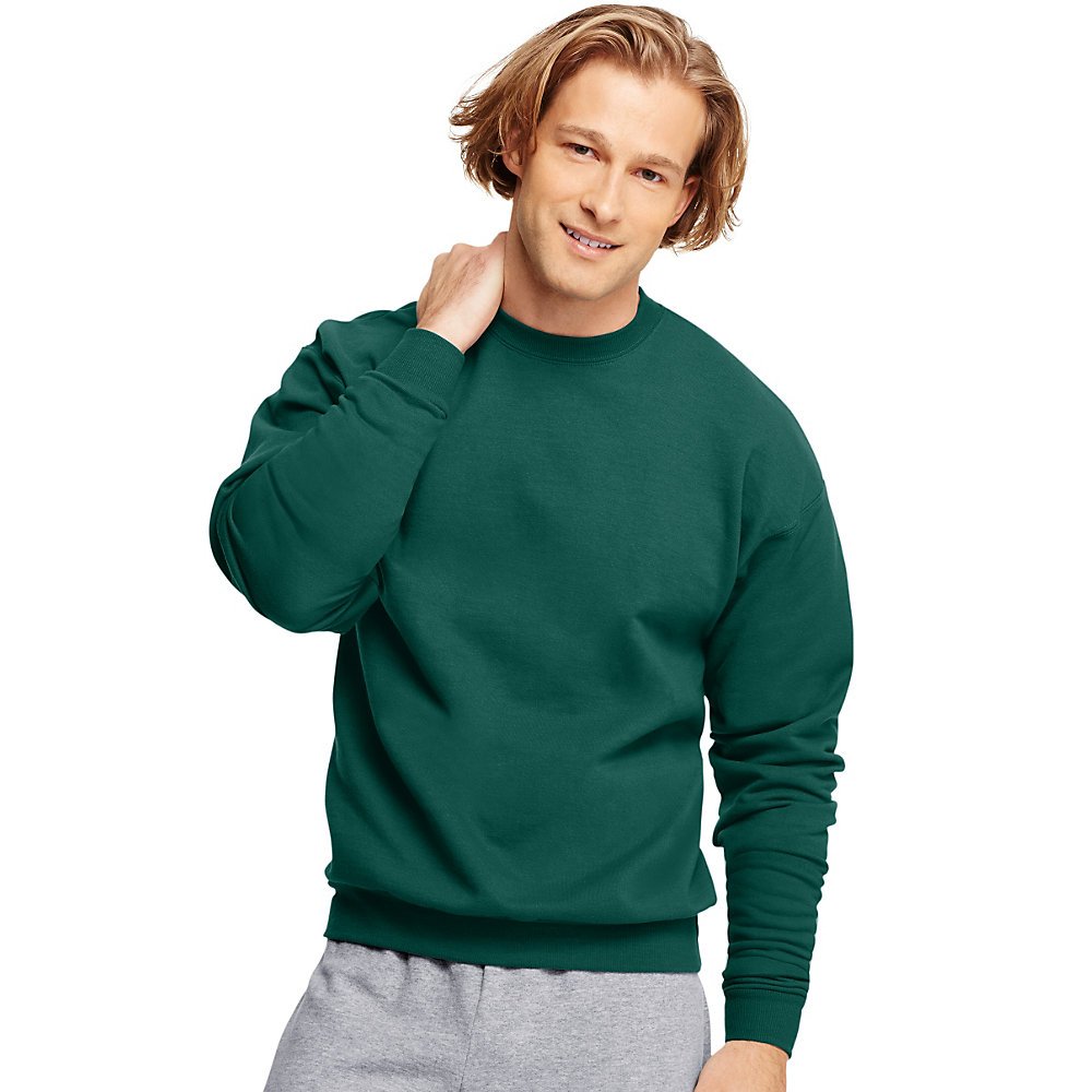 Hanes Adult ComfortBlend EcoSmart crew neck-Deep Forest