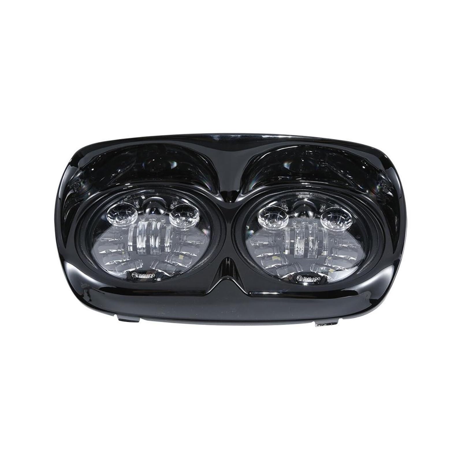 Motorcycle Dual LED Headlight Projector Hi/Lo Headlamp Compatible with Harley Road Glide FLTR 1998-2013
