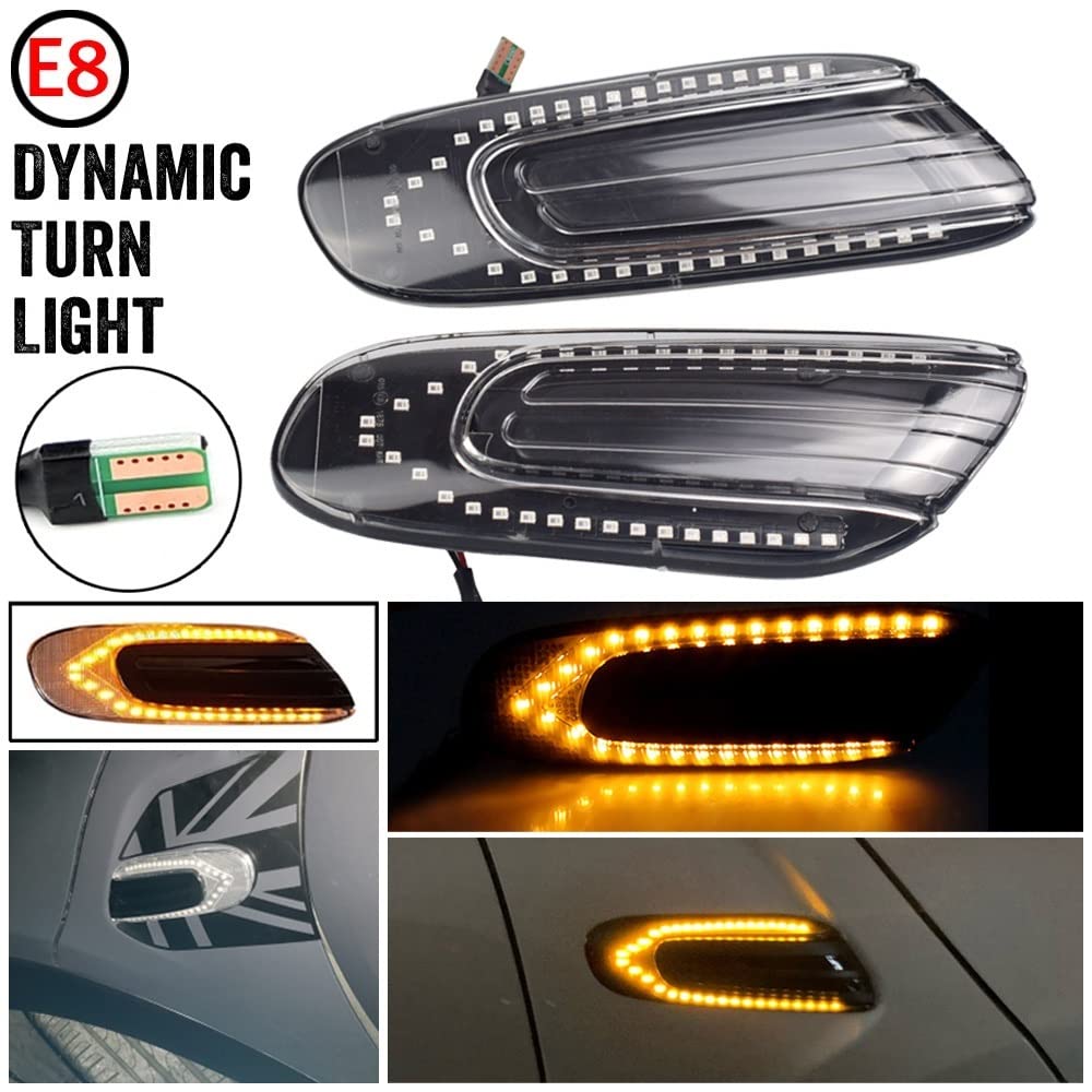 2PCS Dinamico Indicatore Laterale Luce Indicatore di Direzione Blinker Lampada Accessori AutoPer Mini Cooper F55 F56 F57 2014 2015 2016 2017